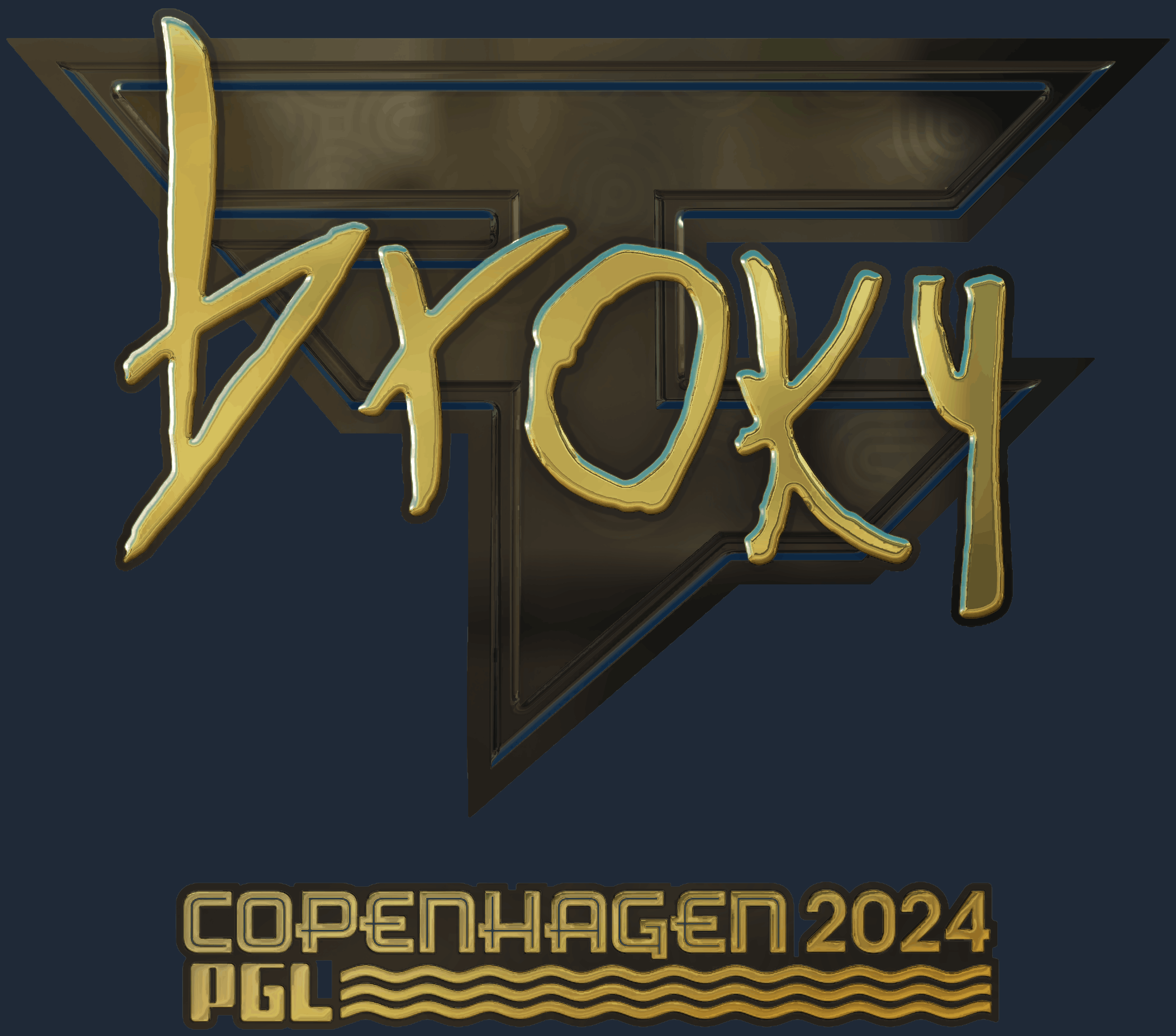 Sticker | broky (Gold) | Copenhagen 2024 Screenshot