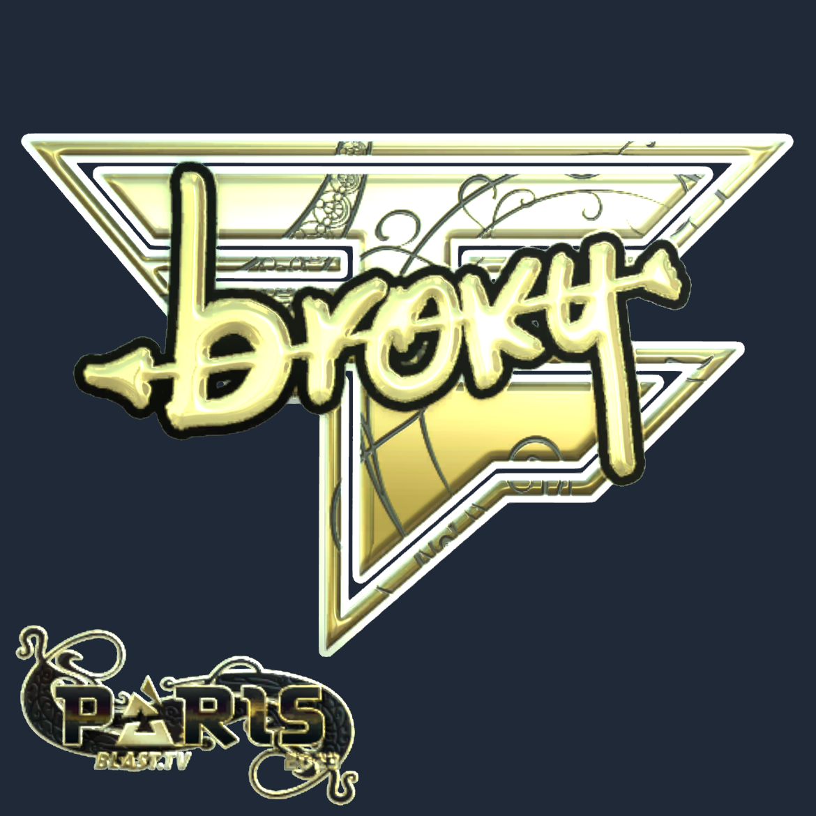 Sticker | broky (Gold) | Paris 2023 Screenshot