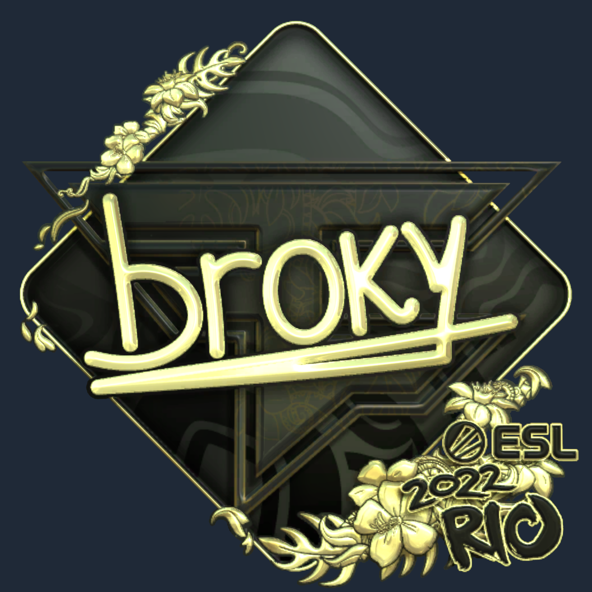 Sticker | broky (Gold) | Rio 2022 Screenshot