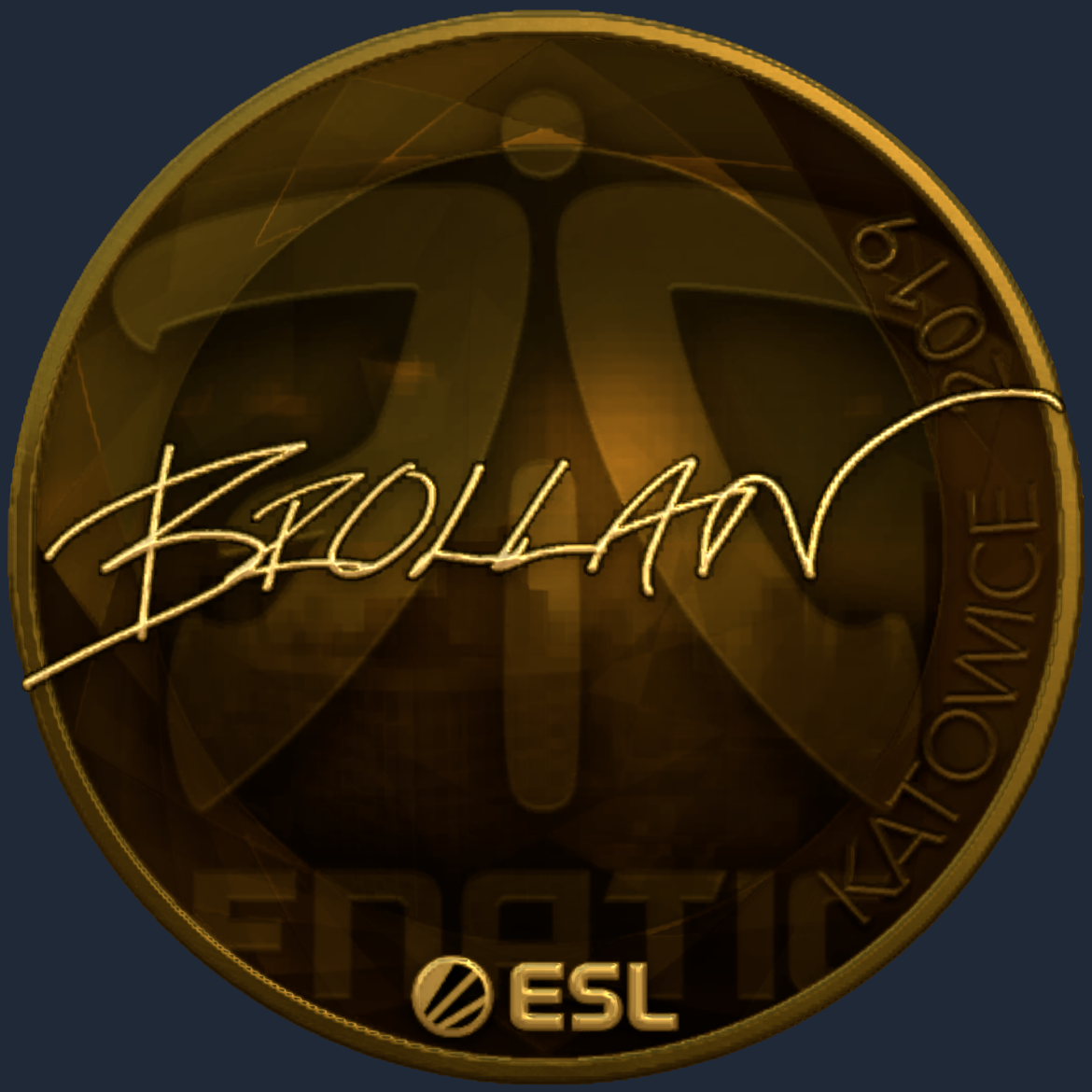 Sticker | Brollan (Gold) | Katowice 2019 Screenshot