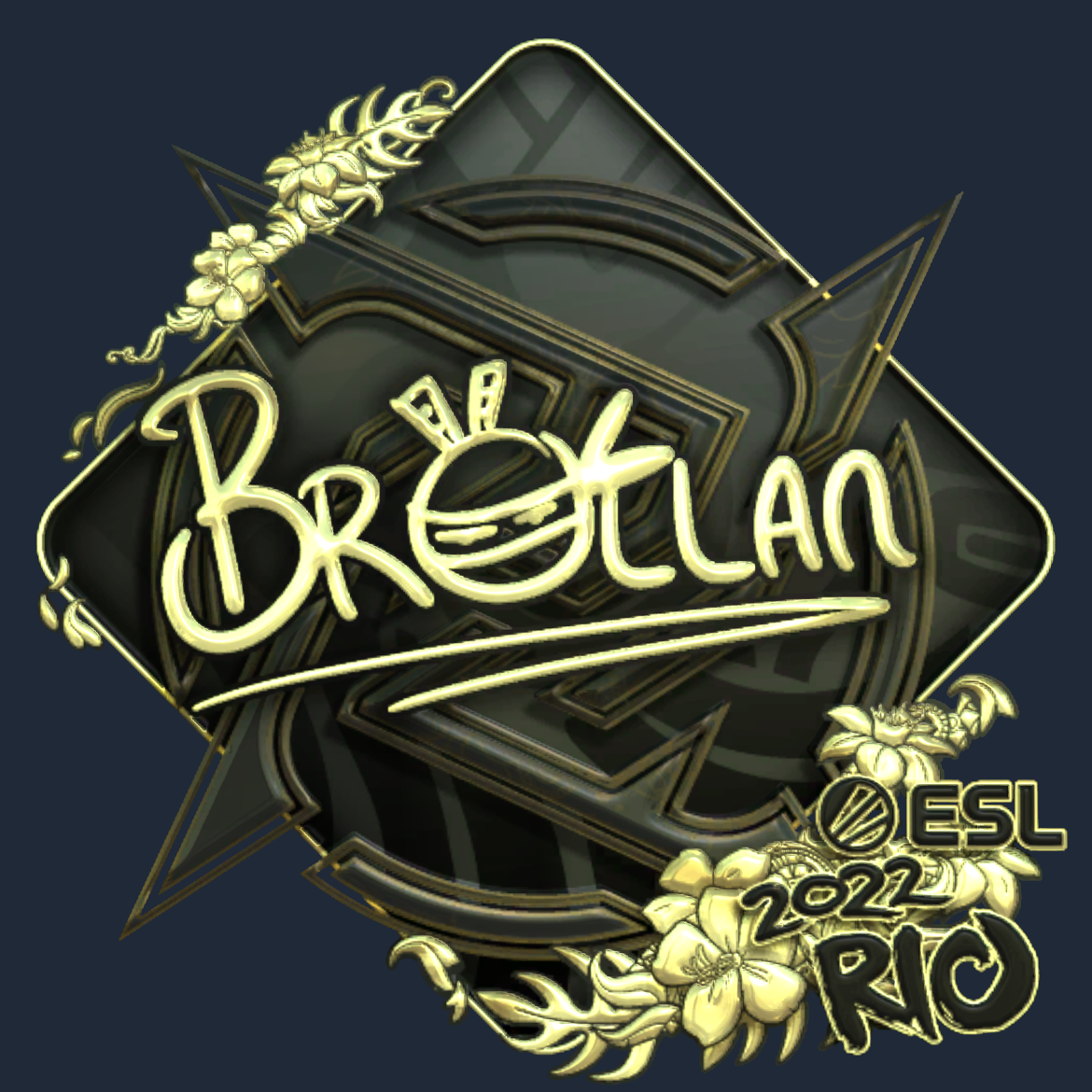 Sticker | Brollan (Gold) | Rio 2022 Screenshot