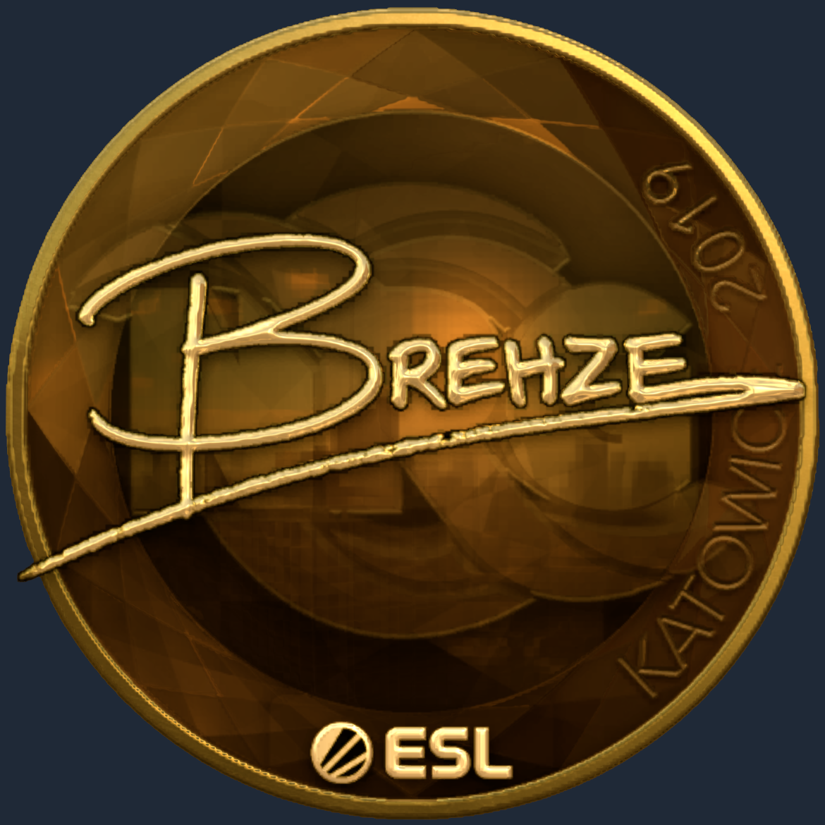 Sticker | Brehze (Gold) | Katowice 2019 Screenshot