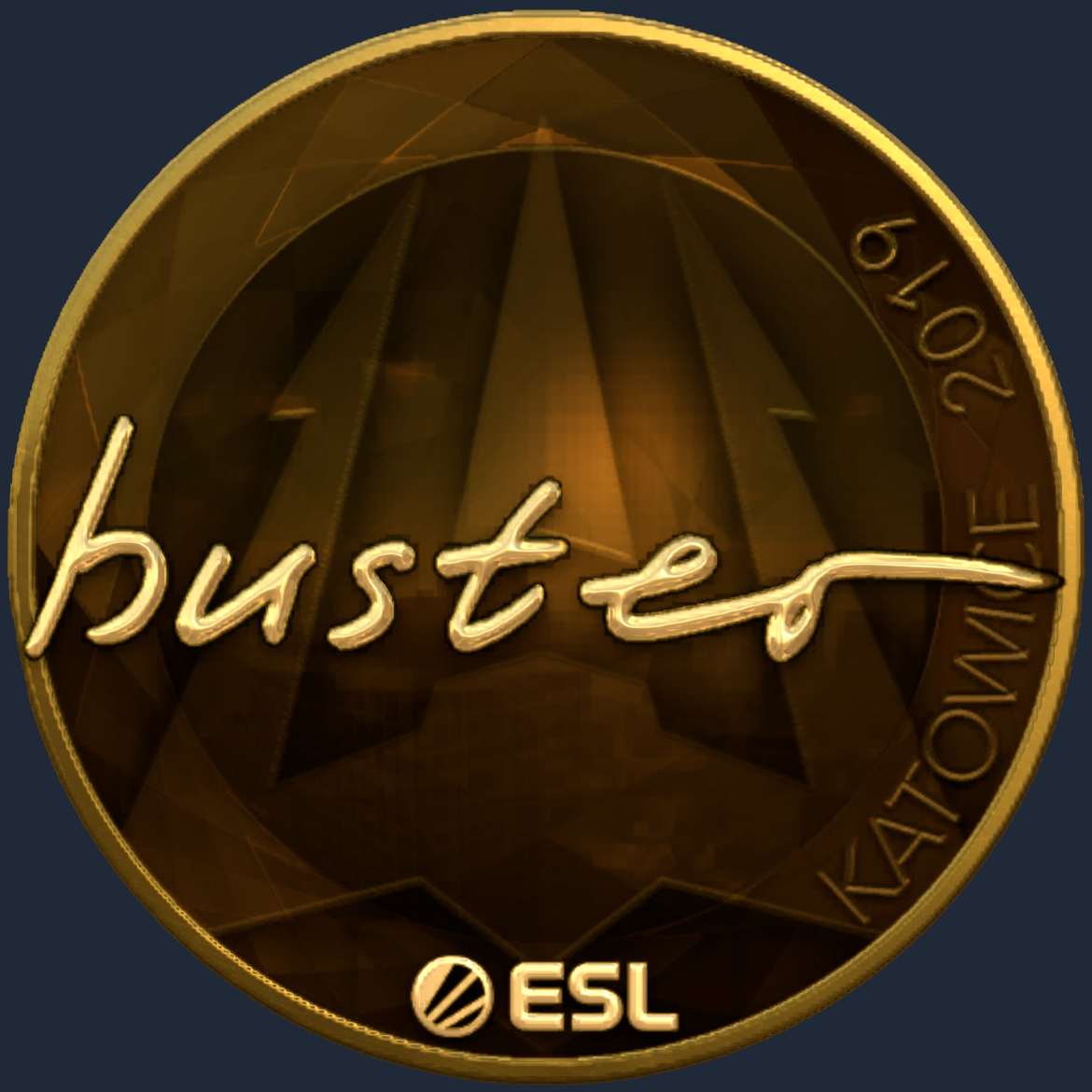 Sticker | buster (Gold) | Katowice 2019 Screenshot