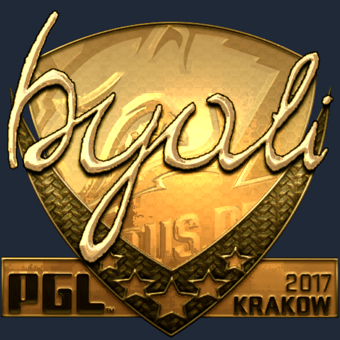 Sticker | byali (Gold) | Krakow 2017 Screenshot