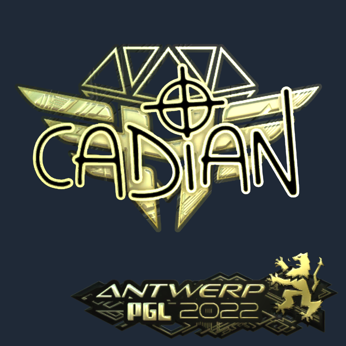 Sticker | cadiaN (Gold) | Antwerp 2022 Screenshot