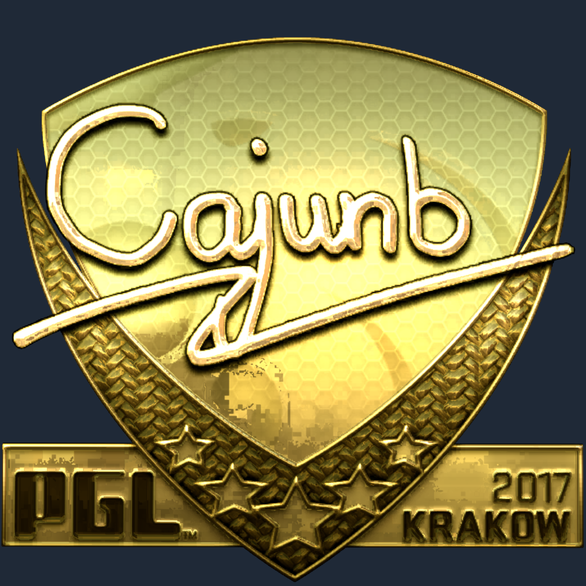 Sticker | cajunb (Gold) | Krakow 2017 Screenshot