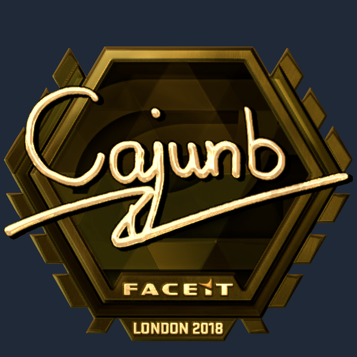 Sticker | cajunb (Gold) | London 2018 Screenshot