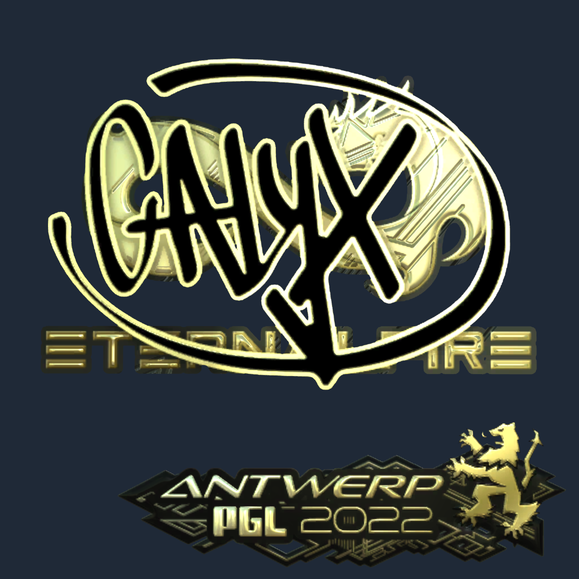 Sticker | Calyx (Gold) | Antwerp 2022 Screenshot