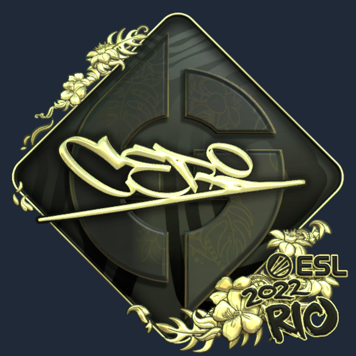 Sticker | CeRq (Gold) | Rio 2022 Screenshot