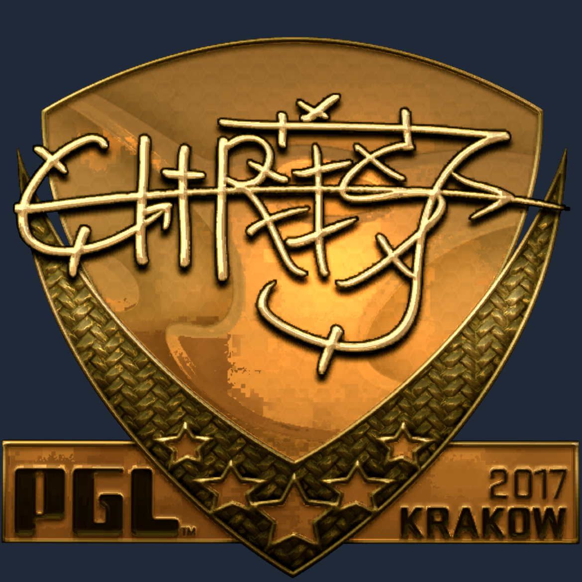 Sticker | chrisJ (Gold) | Krakow 2017 Screenshot