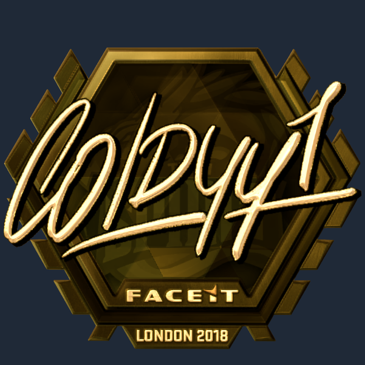 Sticker | COLDYY1 (Gold) | London 2018 Screenshot
