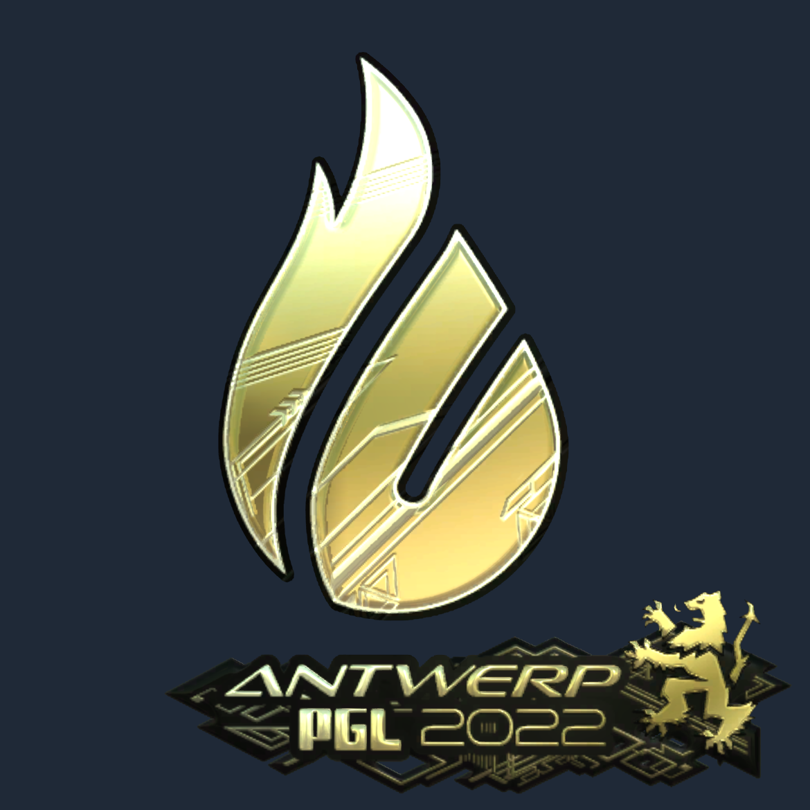 Sticker | Copenhagen Flames (Gold) | Antwerp 2022 Screenshot