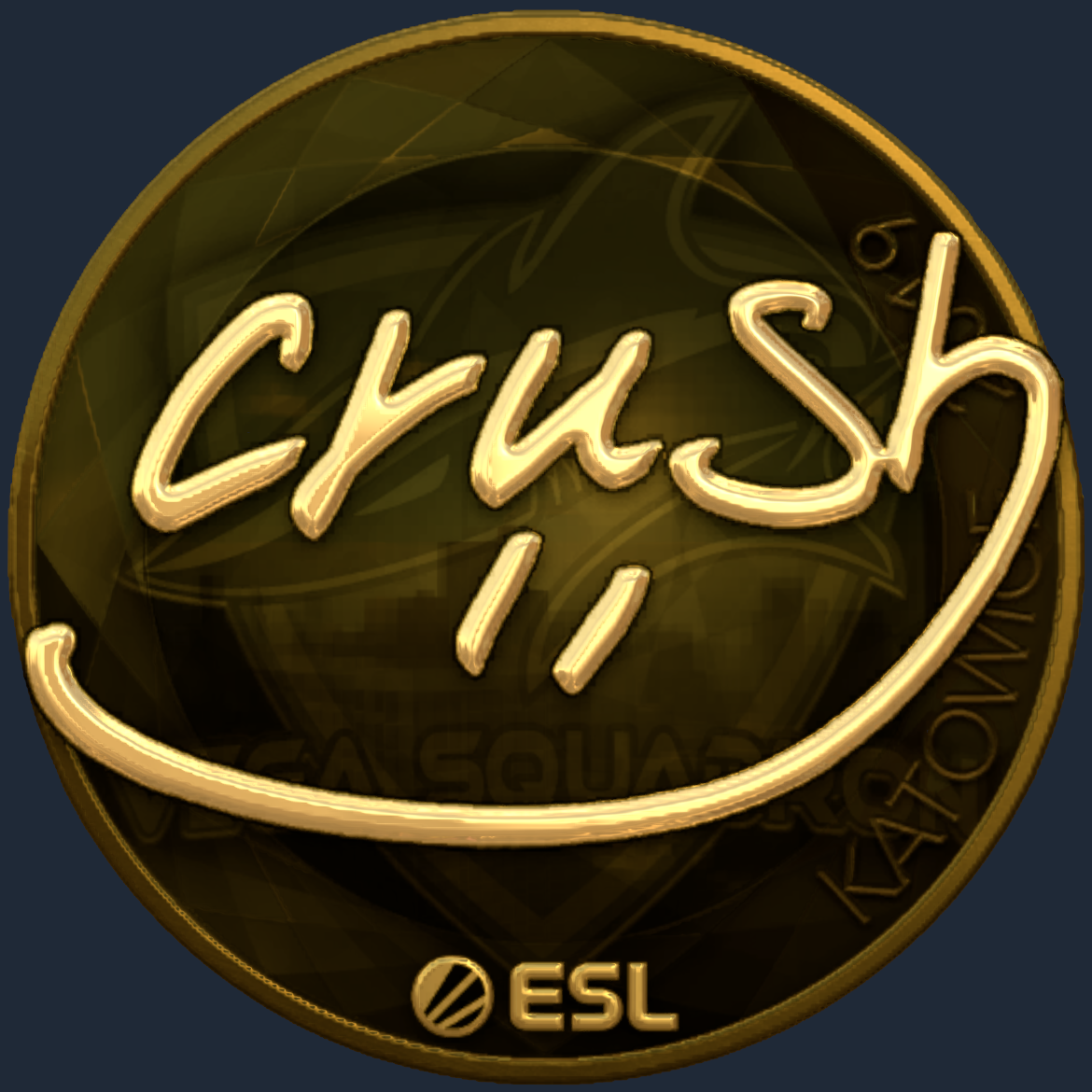 Sticker | crush (Gold) | Katowice 2019 Screenshot