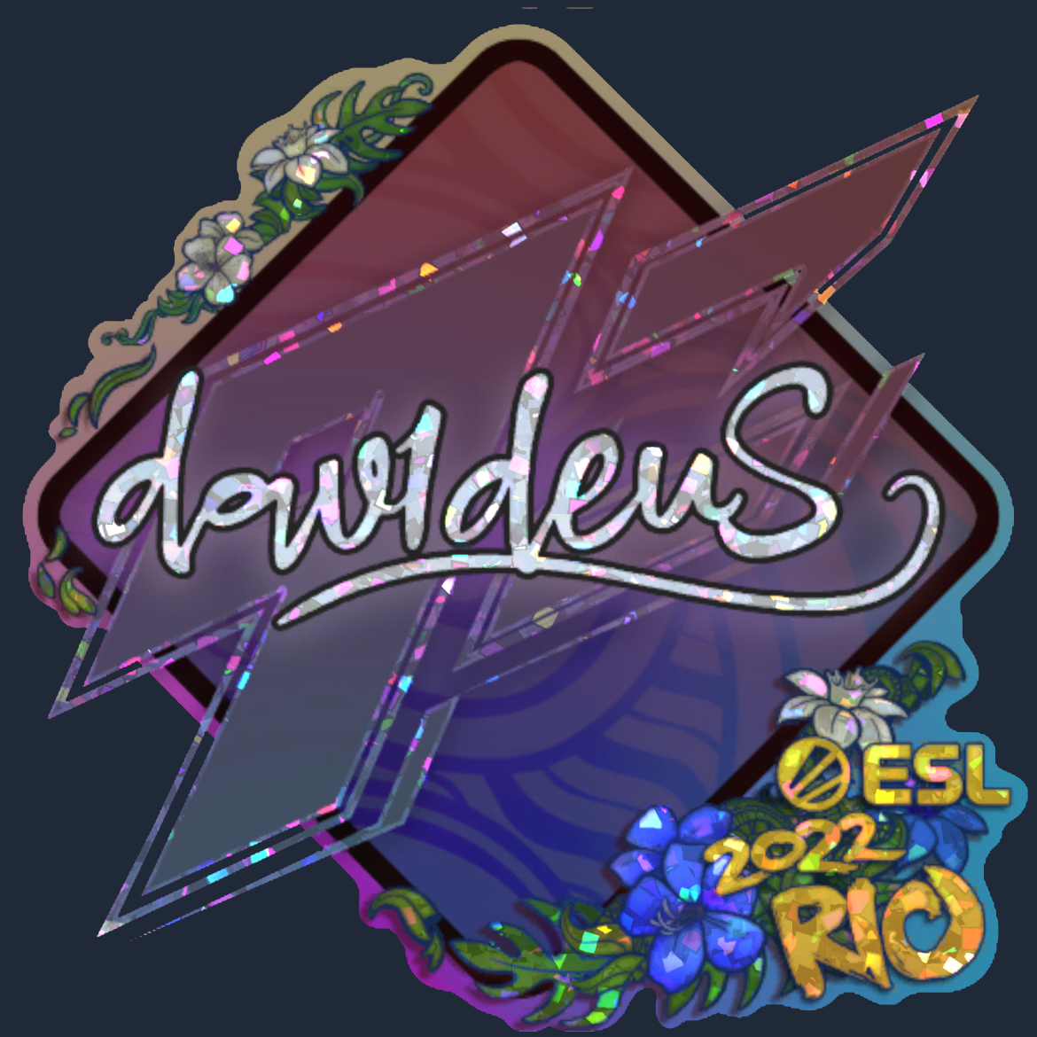 Sticker | dav1deuS (Glitter) | Rio 2022 Screenshot