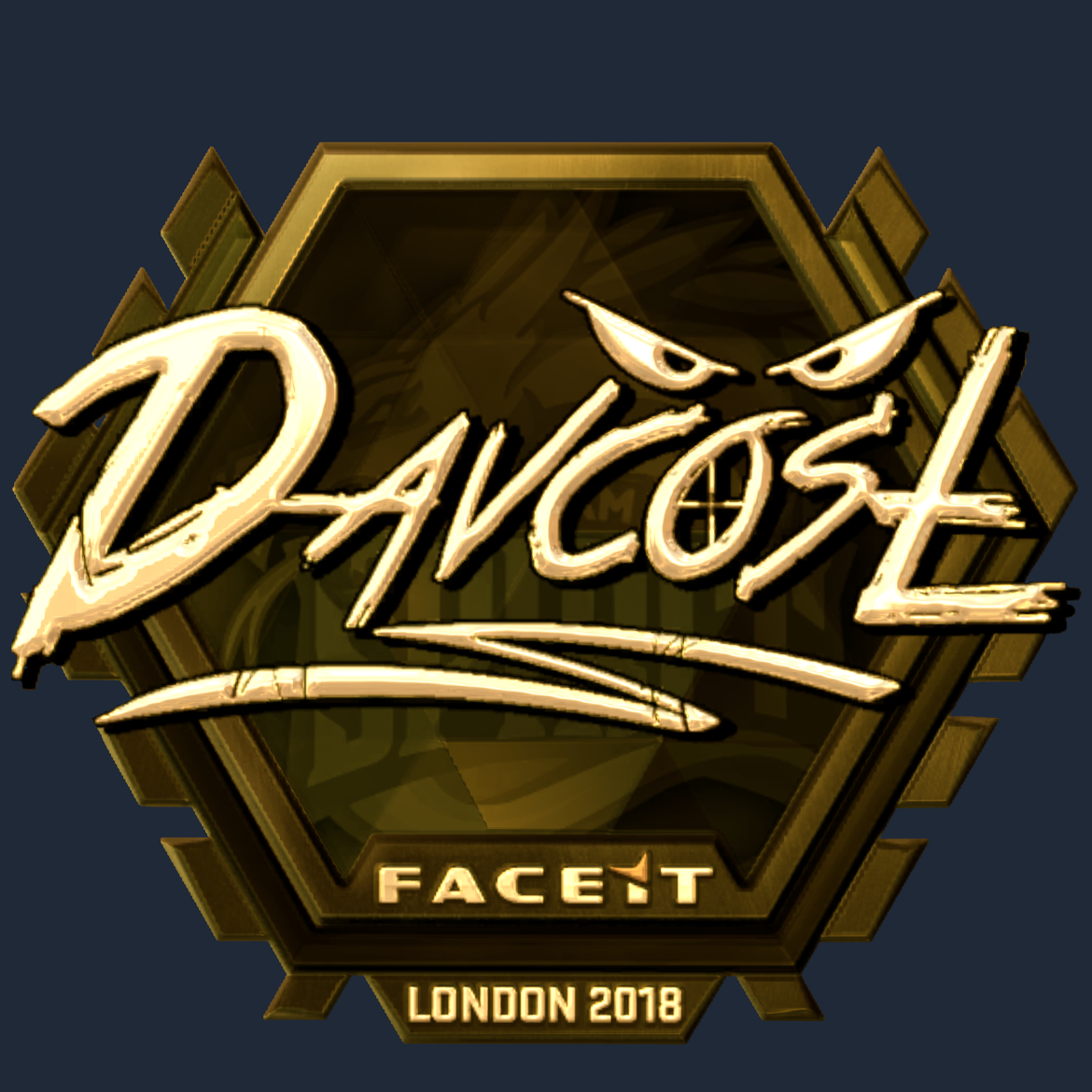 Sticker | DavCost (Gold) | London 2018 Screenshot