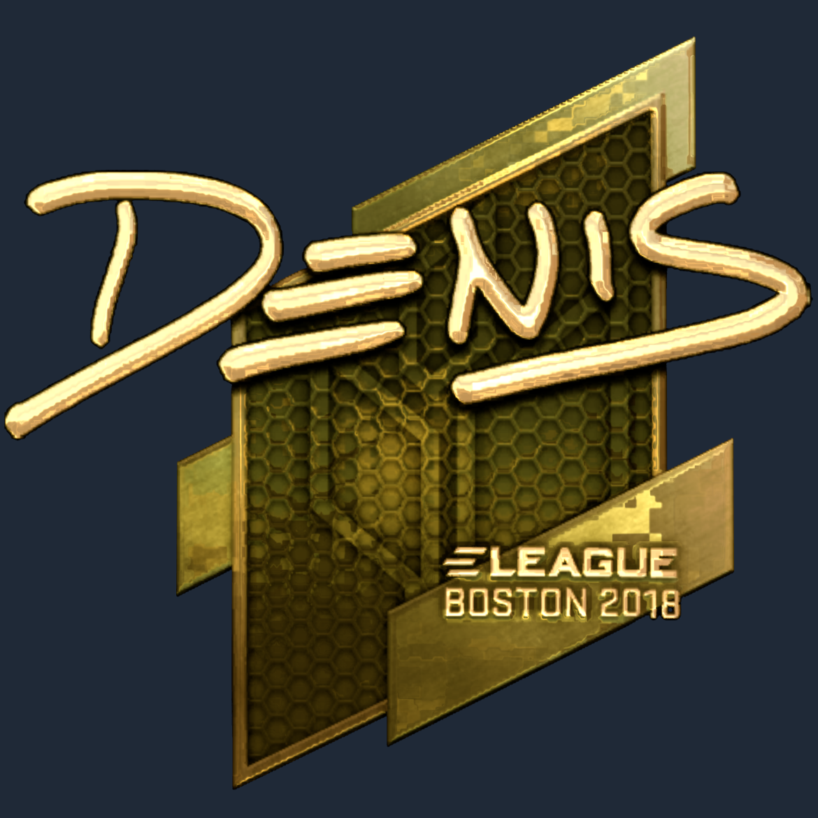 Sticker | denis (Gold) | Boston 2018 Screenshot