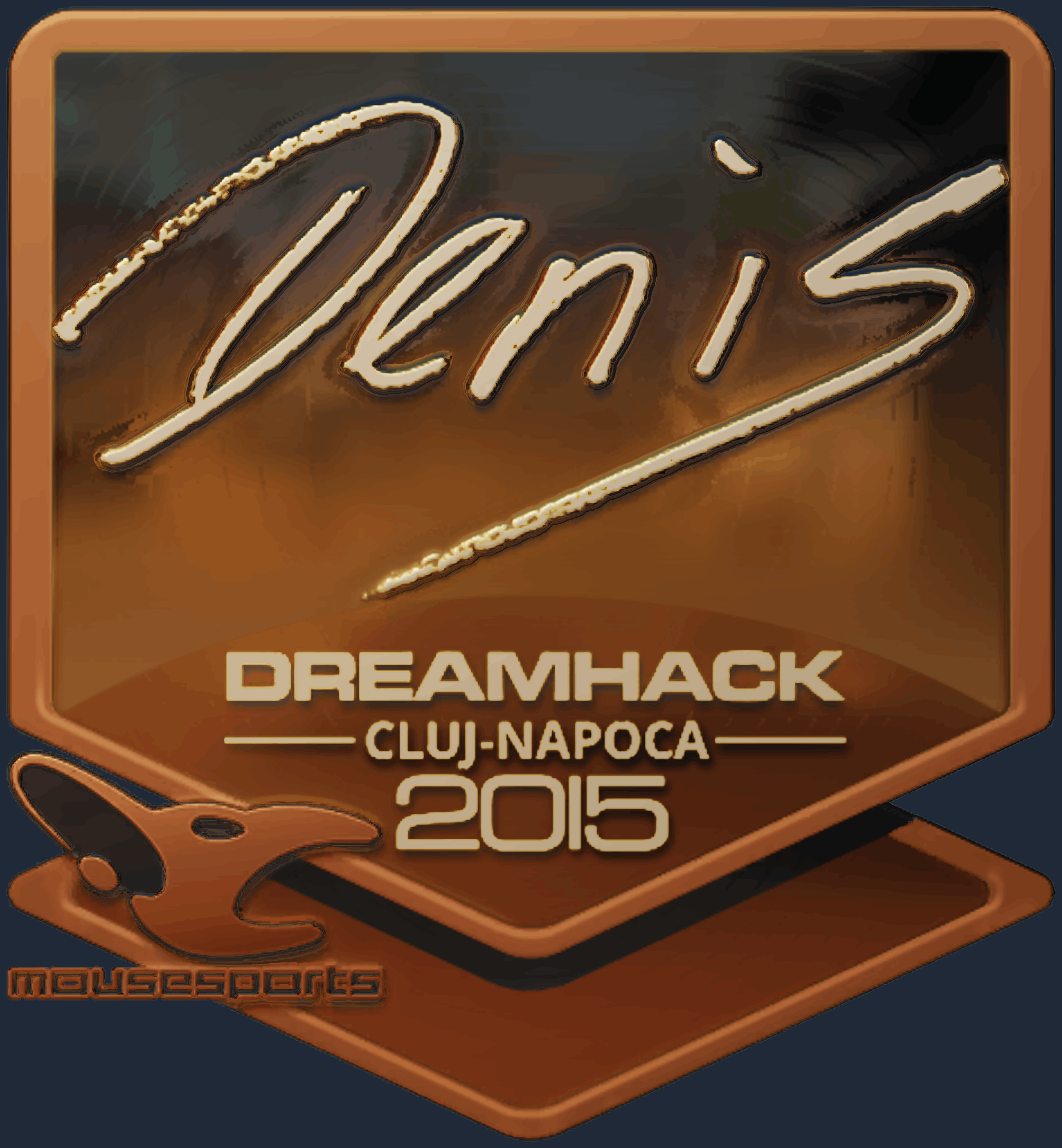 Sticker | denis (Gold) | Cluj-Napoca 2015 Screenshot