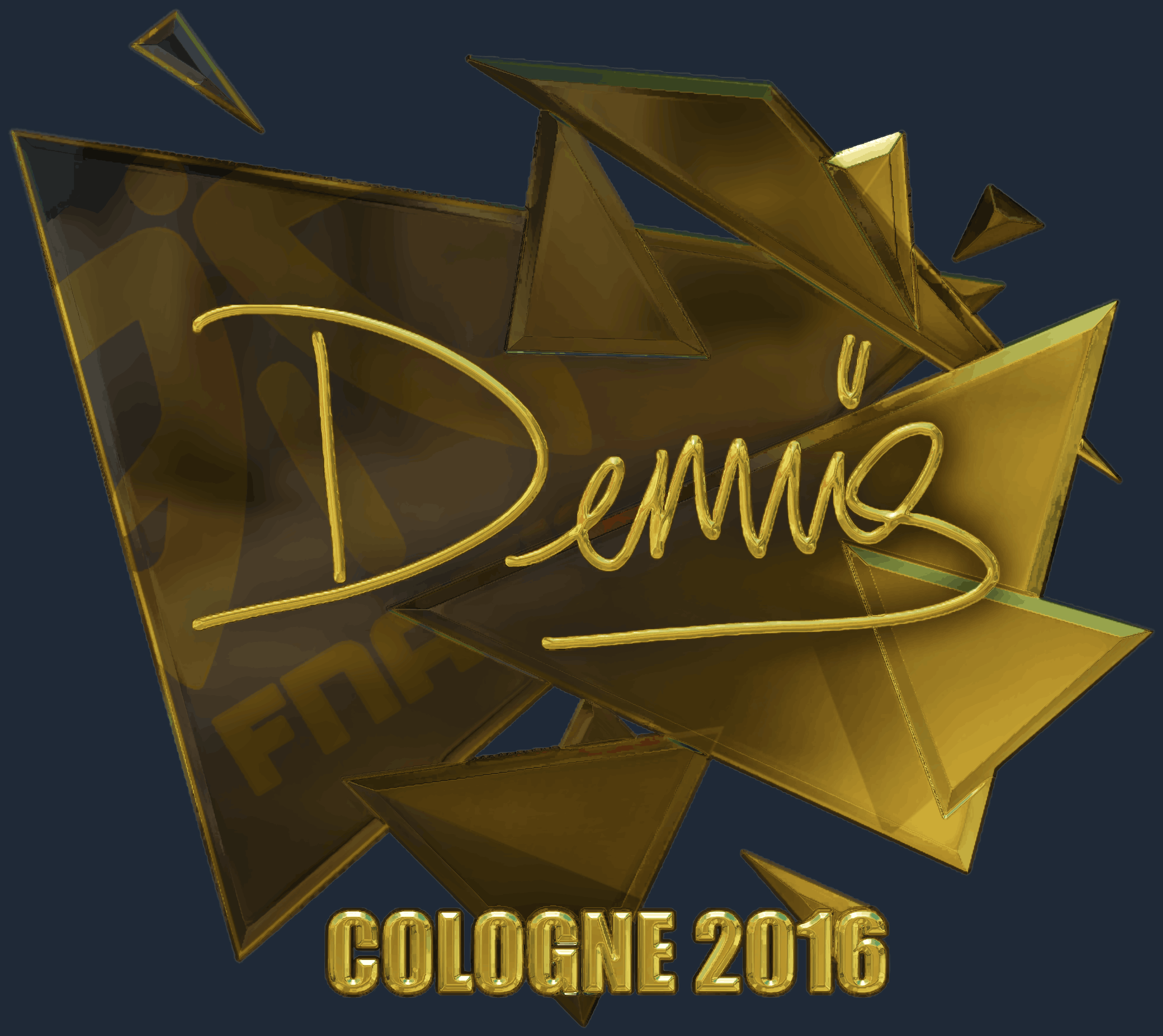 Sticker | dennis (Gold) | Cologne 2016 Screenshot
