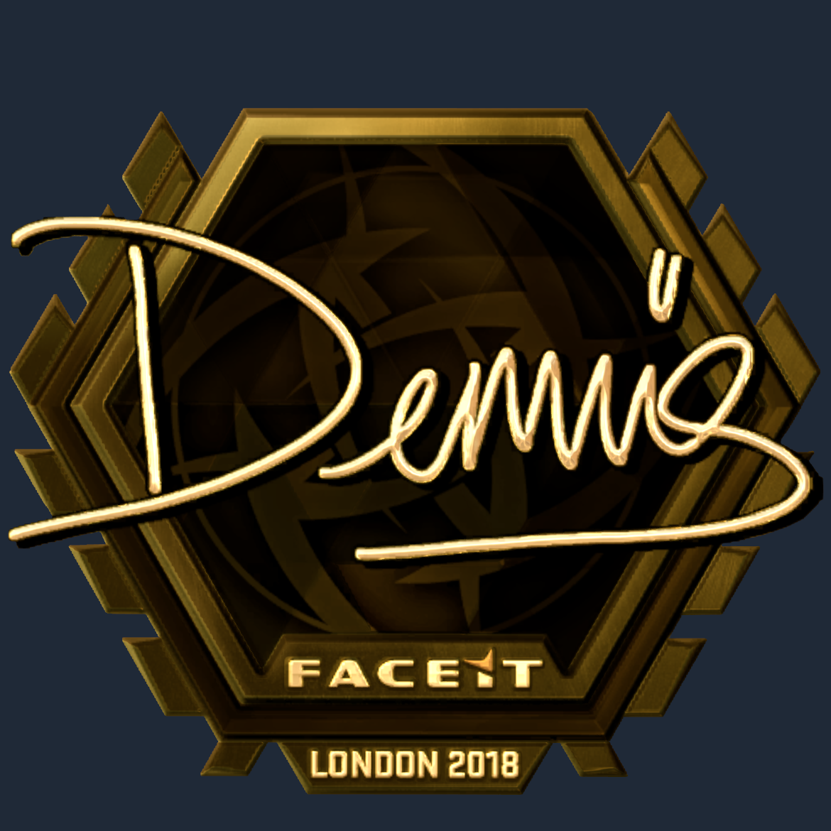 Sticker | dennis (Gold) | London 2018 Screenshot