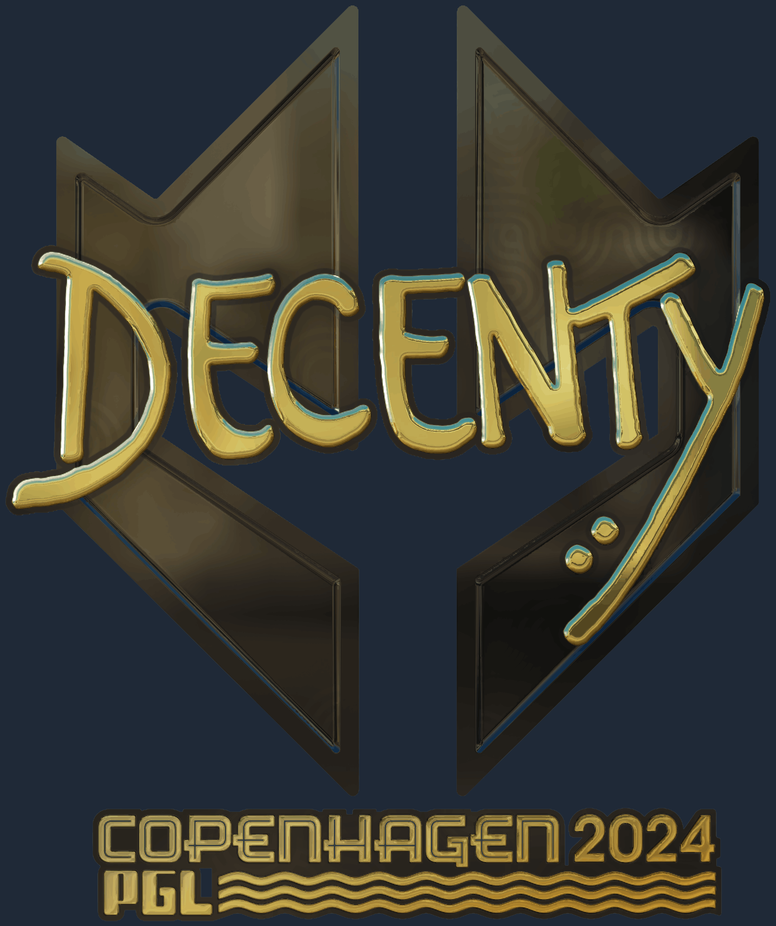 Sticker | decenty (Gold) | Copenhagen 2024 Screenshot