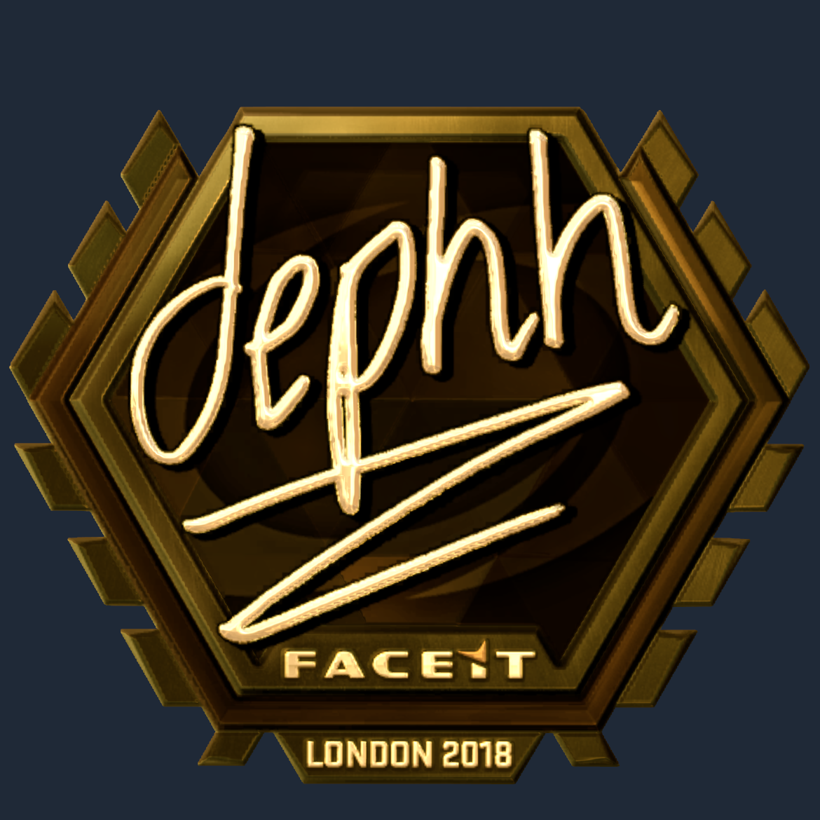Sticker | dephh (Gold) | London 2018 Screenshot