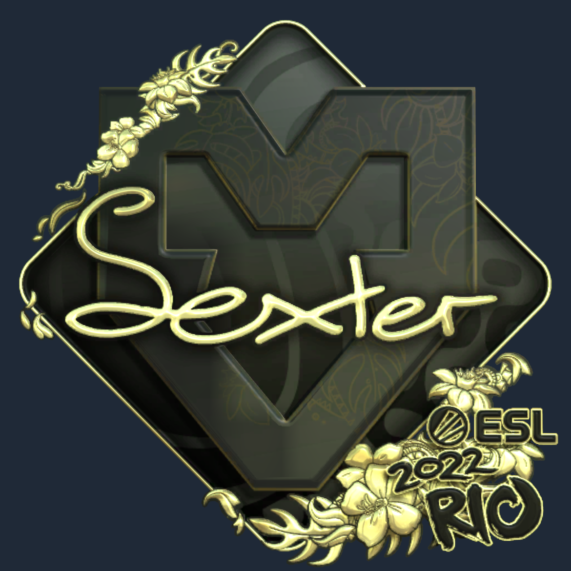 Sticker | dexter (Gold) | Rio 2022 Screenshot