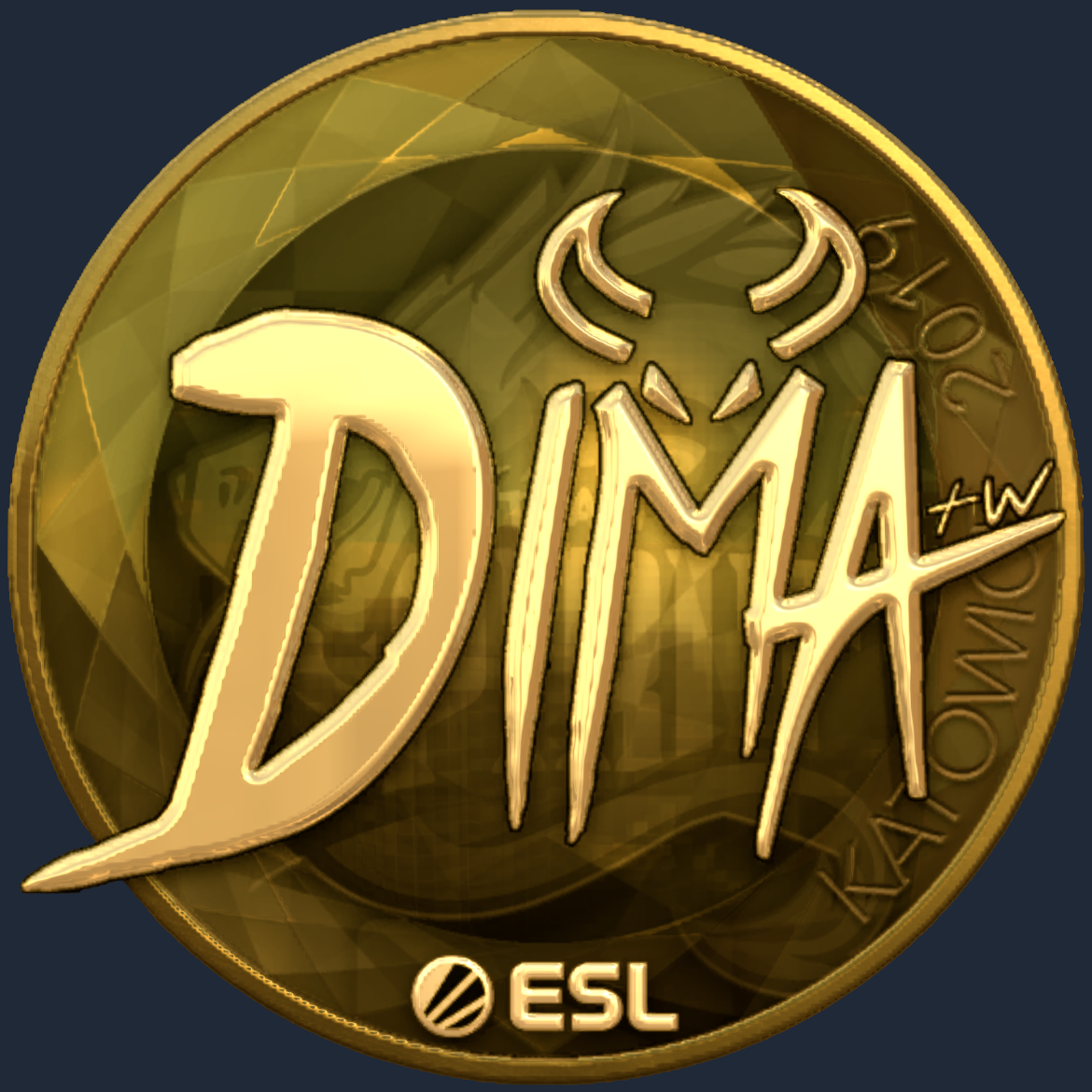 Sticker | Dima (Gold) | Katowice 2019 Screenshot