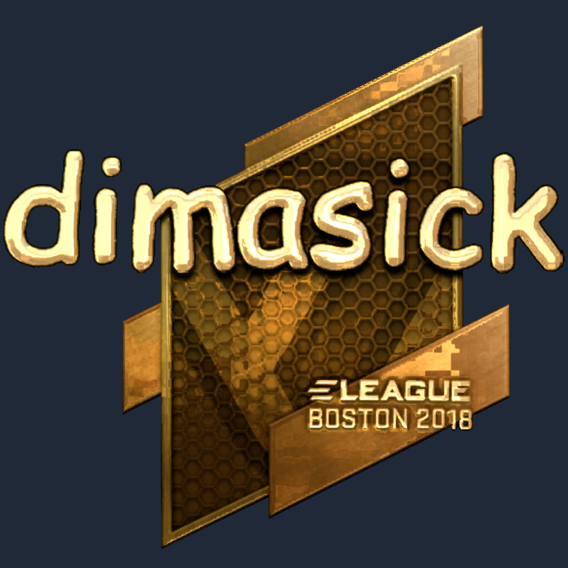 Sticker | dimasick (Gold) | Boston 2018 Screenshot