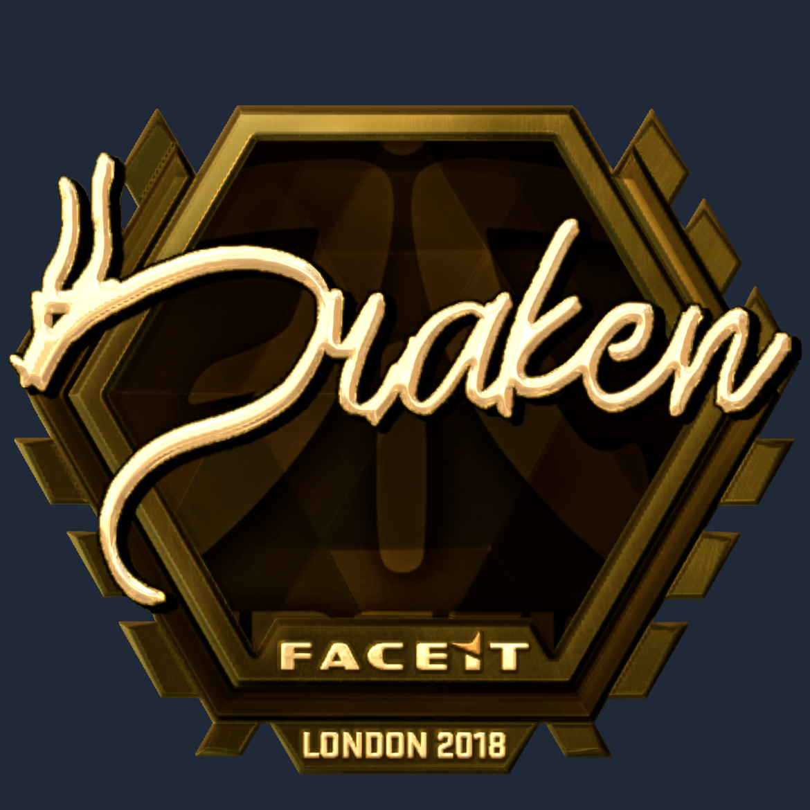 Sticker | draken (Gold) | London 2018 Screenshot