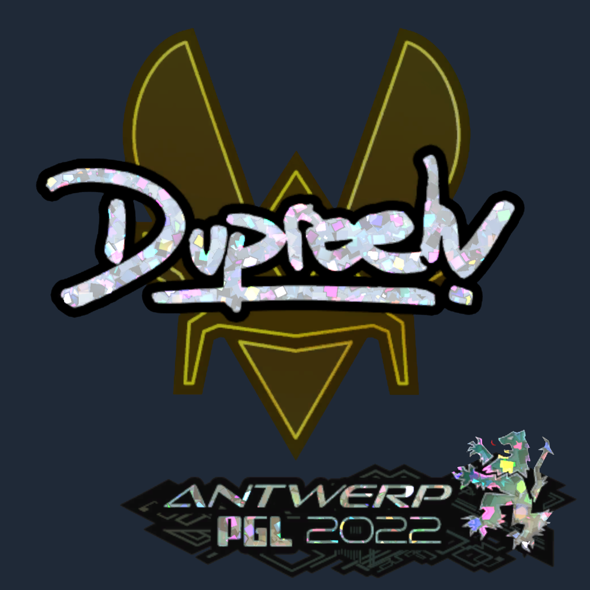 Sticker | dupreeh (Glitter) | Antwerp 2022 Screenshot