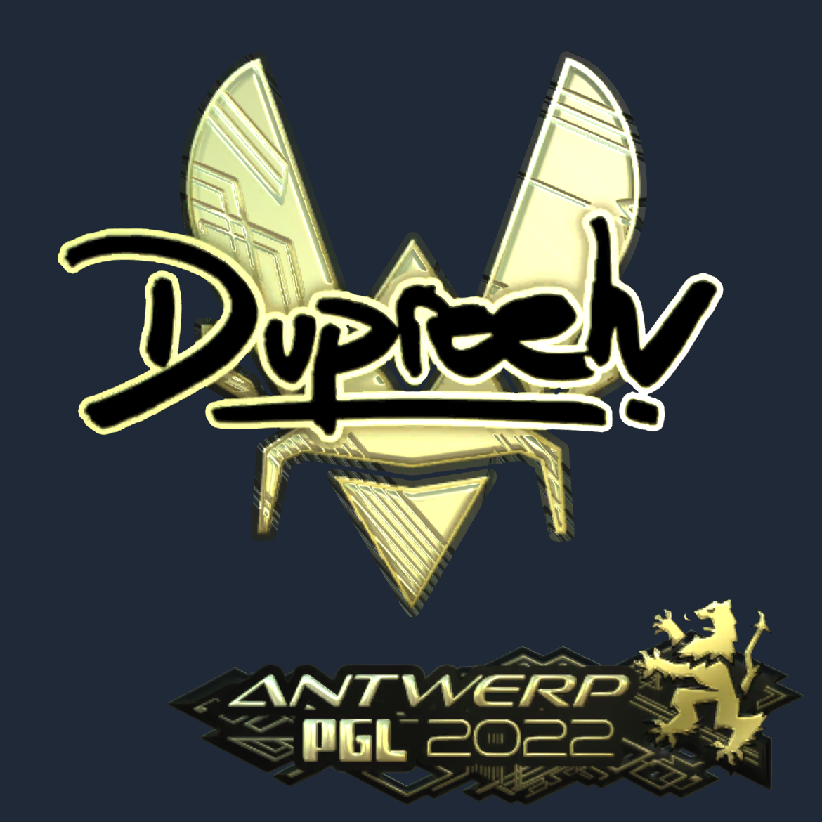 Sticker | dupreeh (Gold) | Antwerp 2022 Screenshot