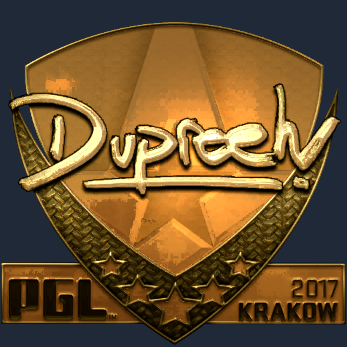 Sticker | dupreeh (Gold) | Krakow 2017 Screenshot