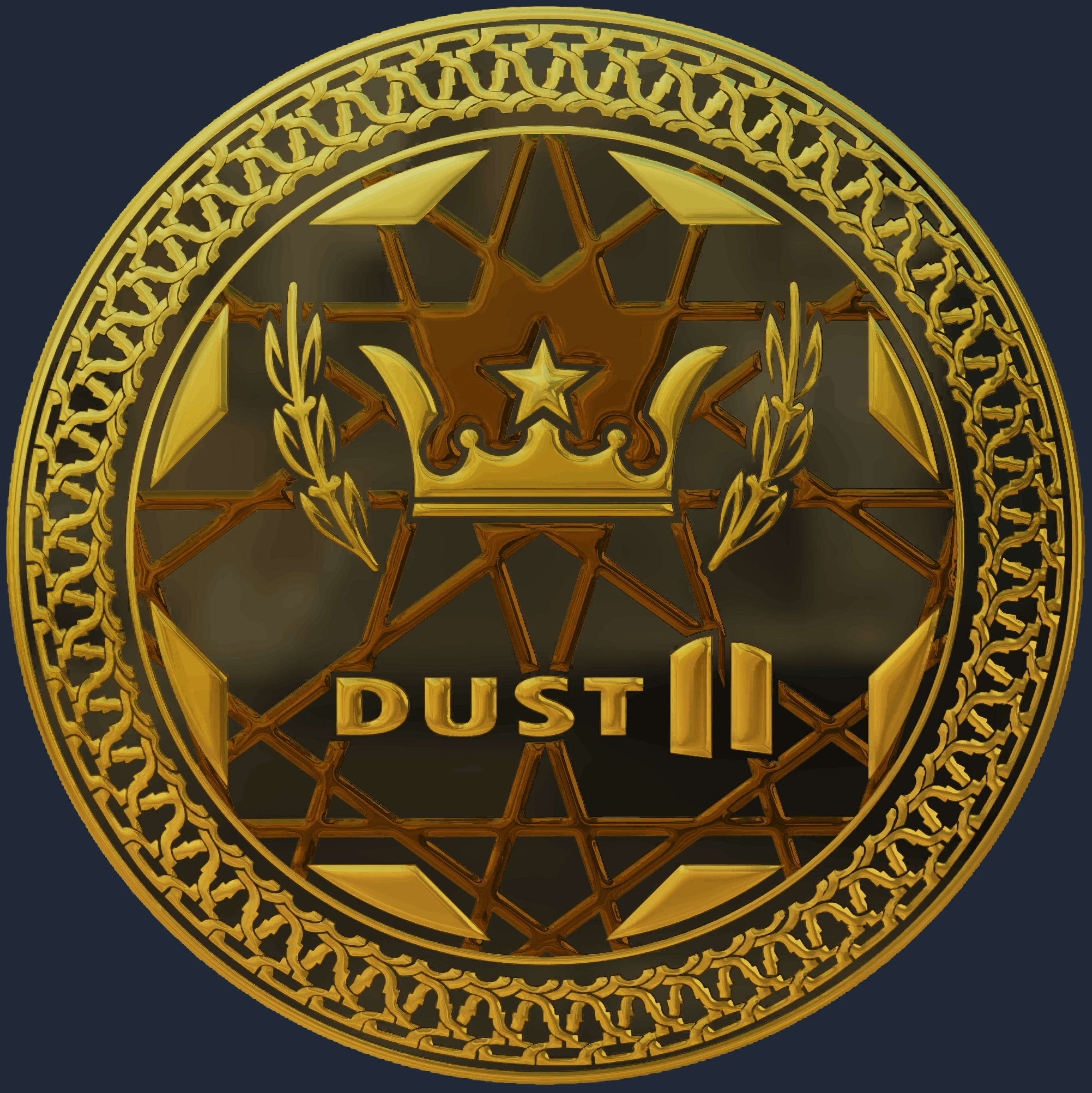 Sticker | Dust II (Gold) Screenshot