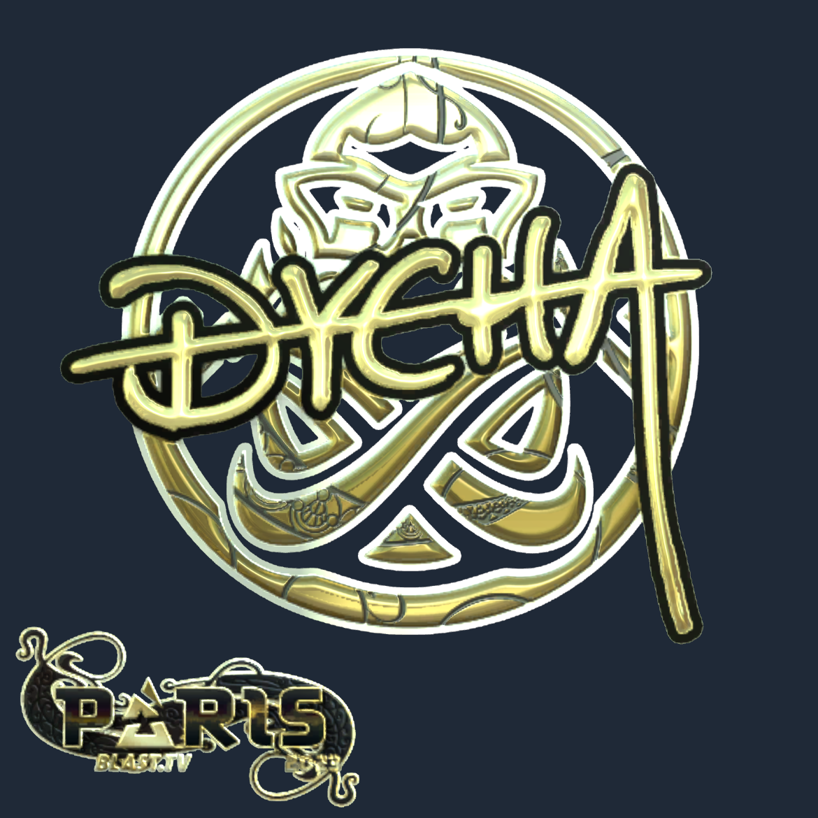 Sticker | Dycha (Gold) | Paris 2023 Screenshot