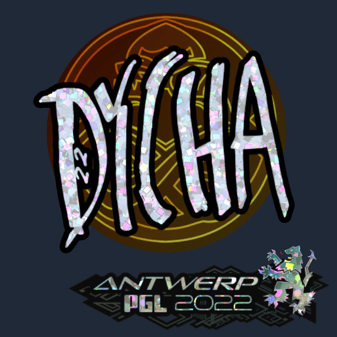 Sticker | dycha (Glitter) | Antwerp 2022 Screenshot