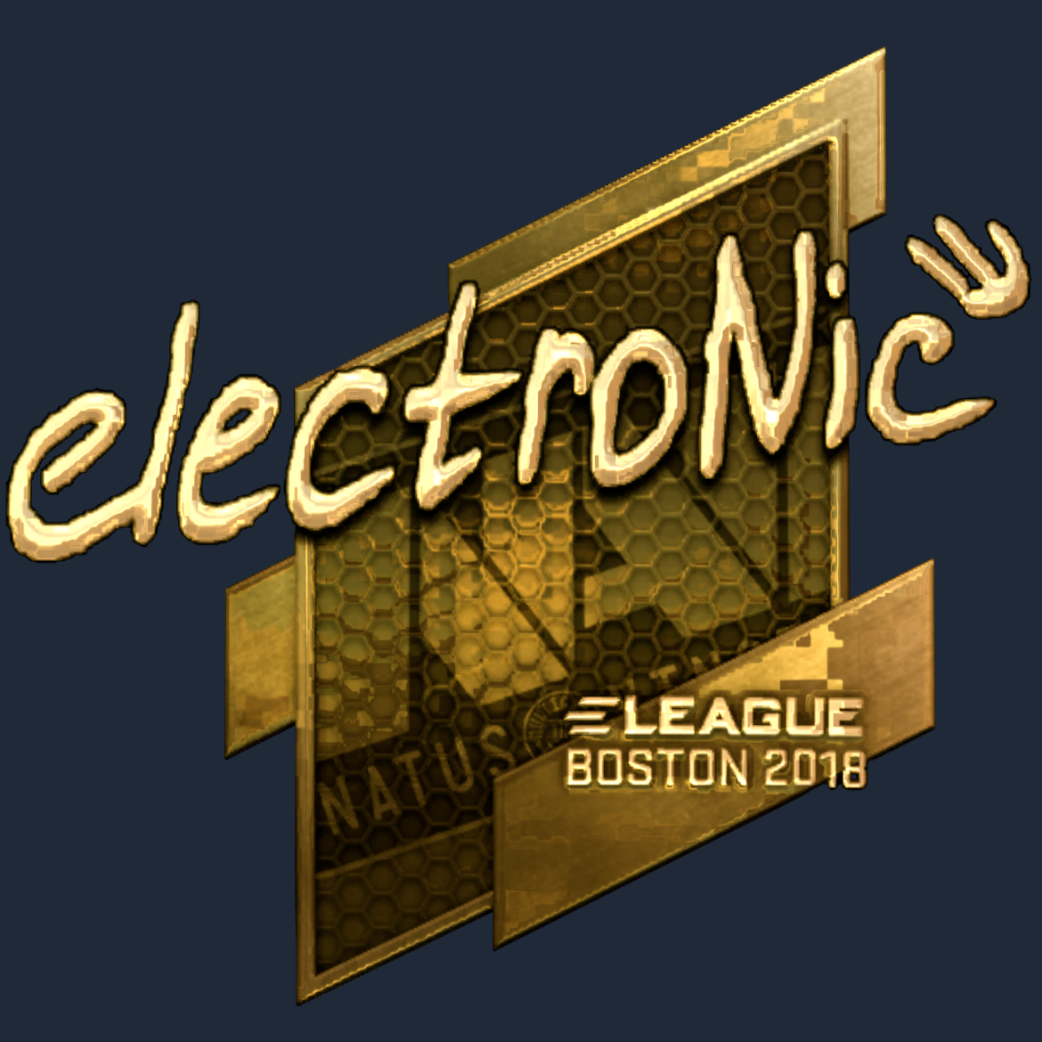 Sticker | electronic (Gold) | Boston 2018 Screenshot