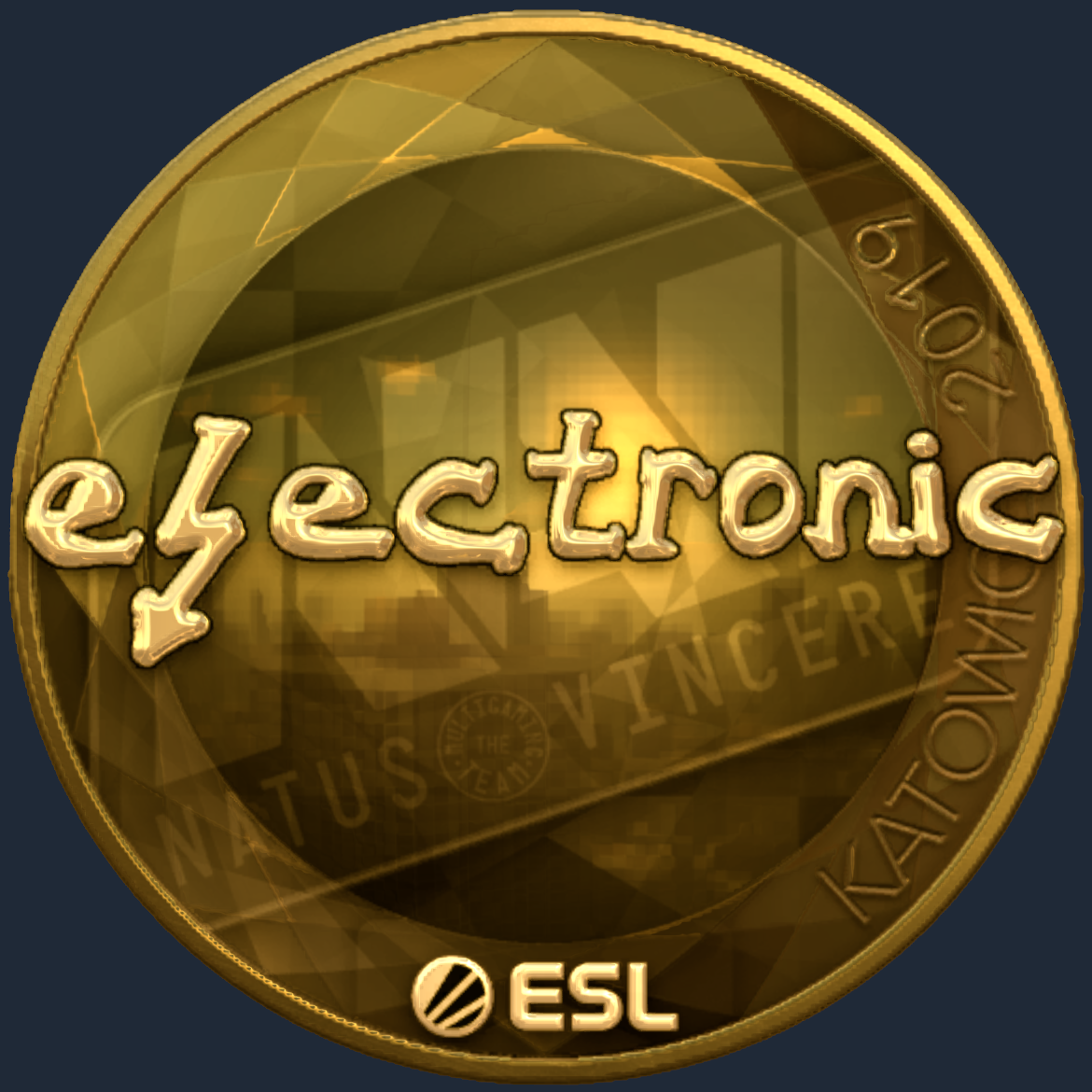 Sticker | electronic (Gold) | Katowice 2019 Screenshot