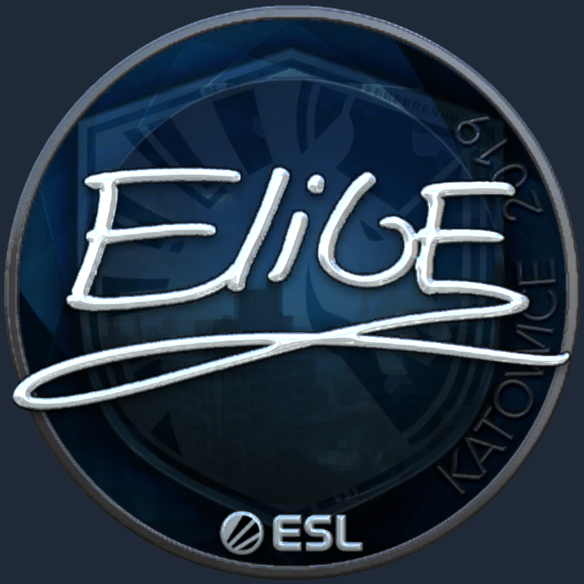 Sticker | EliGE (Foil) | Katowice 2019 Screenshot