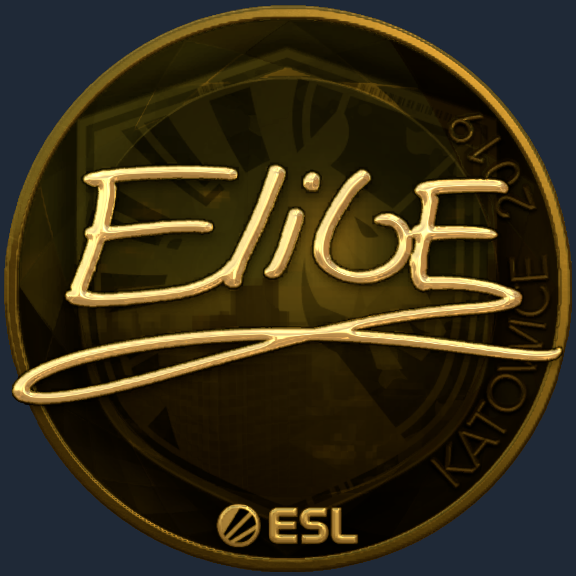 Sticker | EliGE (Gold) | Katowice 2019 Screenshot