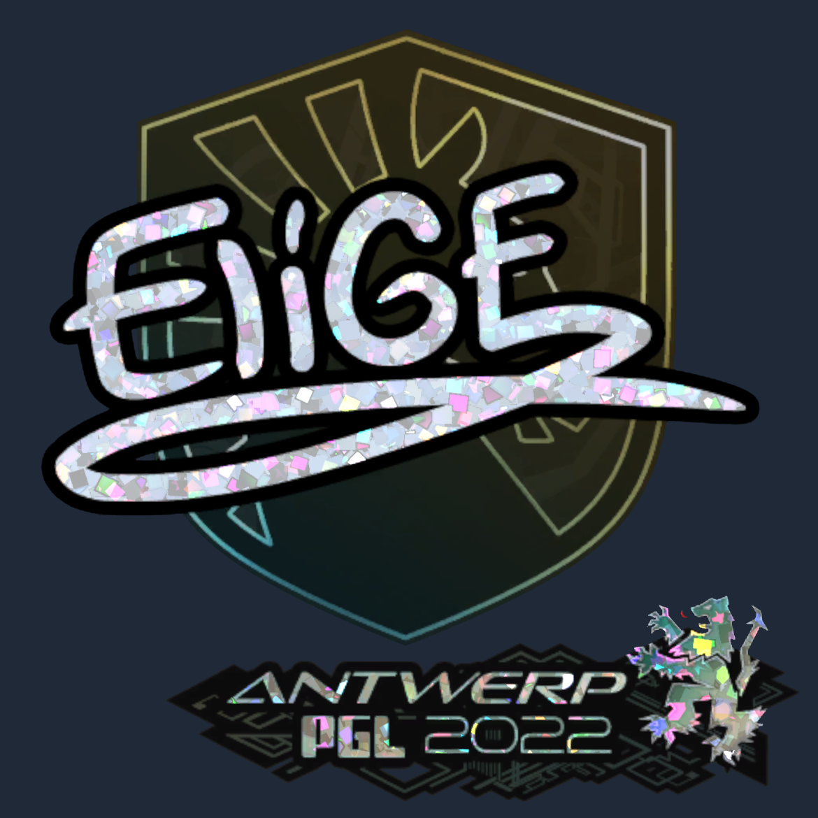 Sticker | EliGE (Glitter) | Antwerp 2022 Screenshot