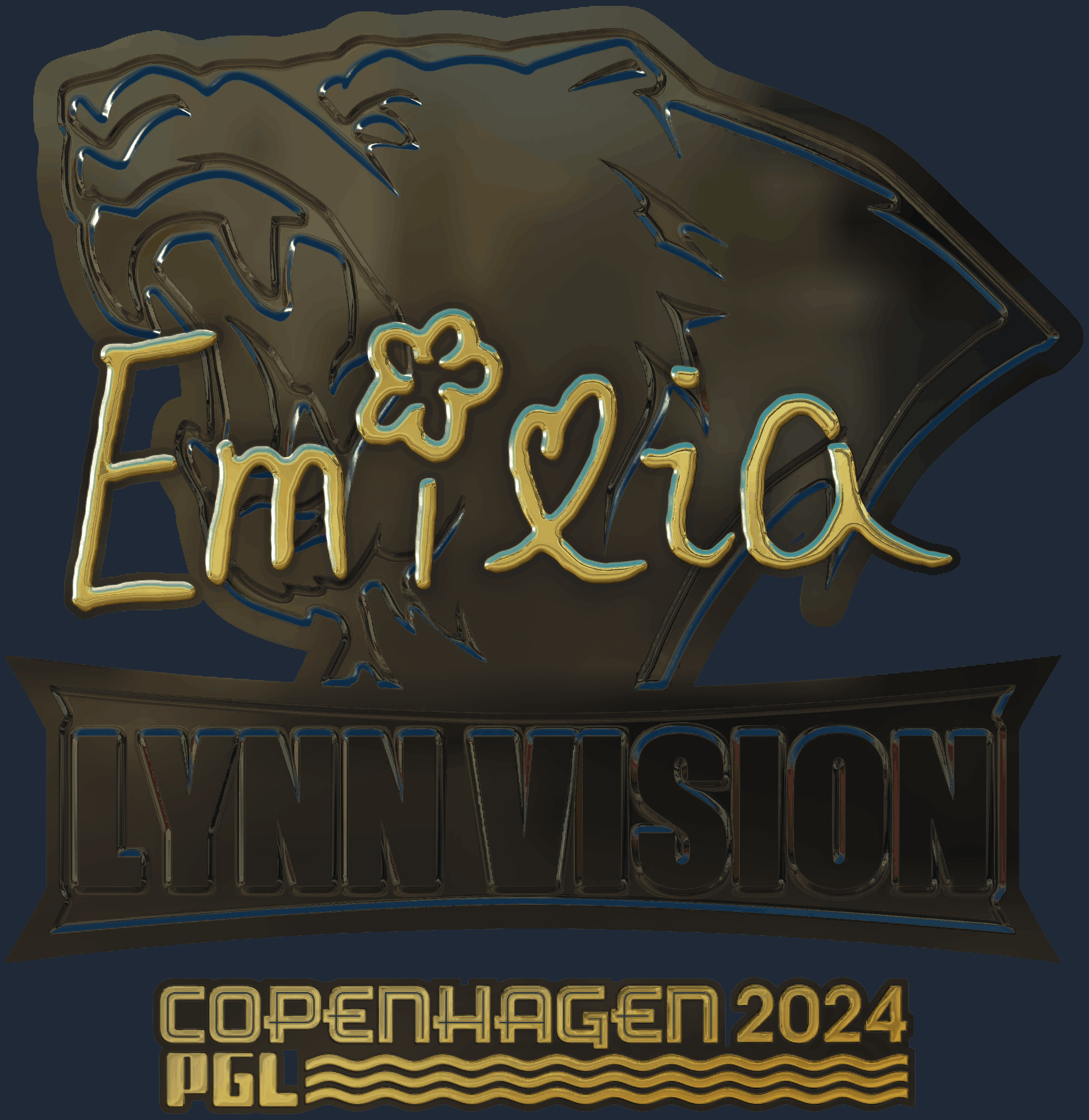 Sticker | EmiliaQAQ (Gold) | Copenhagen 2024 Screenshot