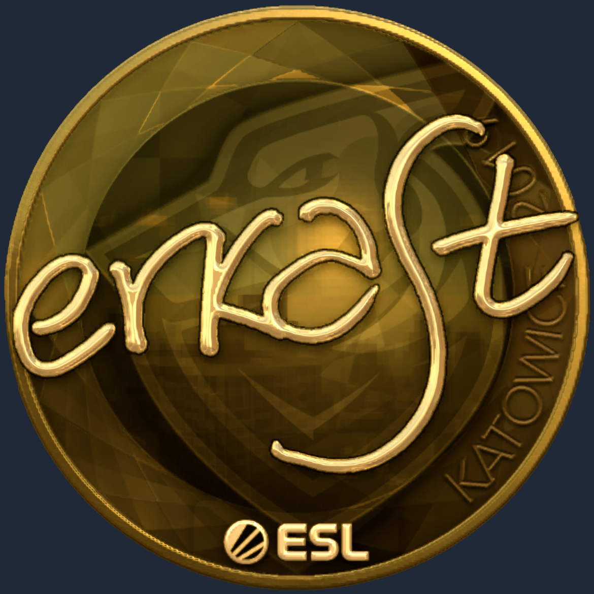 Sticker | erkaSt (Gold) | Katowice 2019 Screenshot