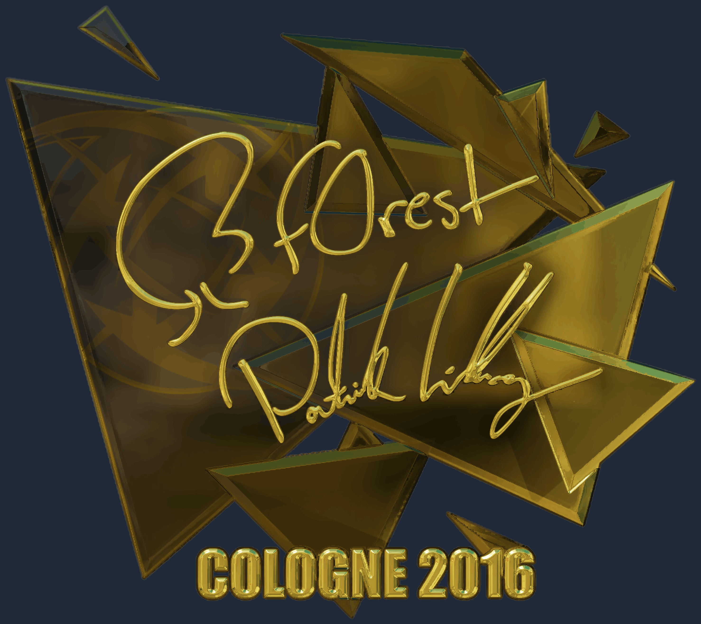 Sticker | f0rest (Gold) | Cologne 2016 Screenshot