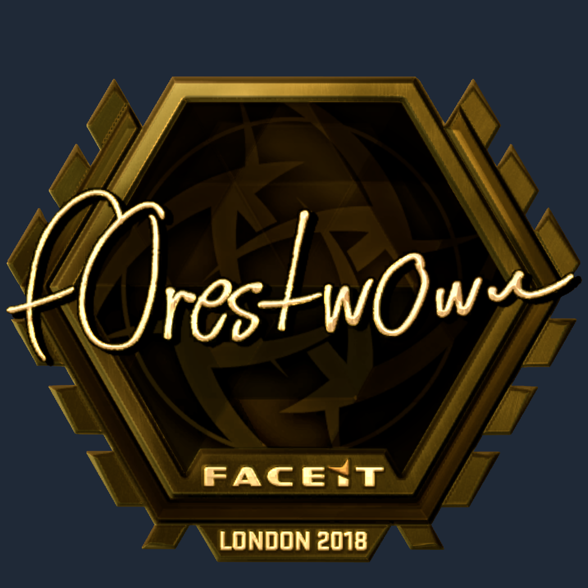 Sticker | f0rest (Gold) | London 2018 Screenshot