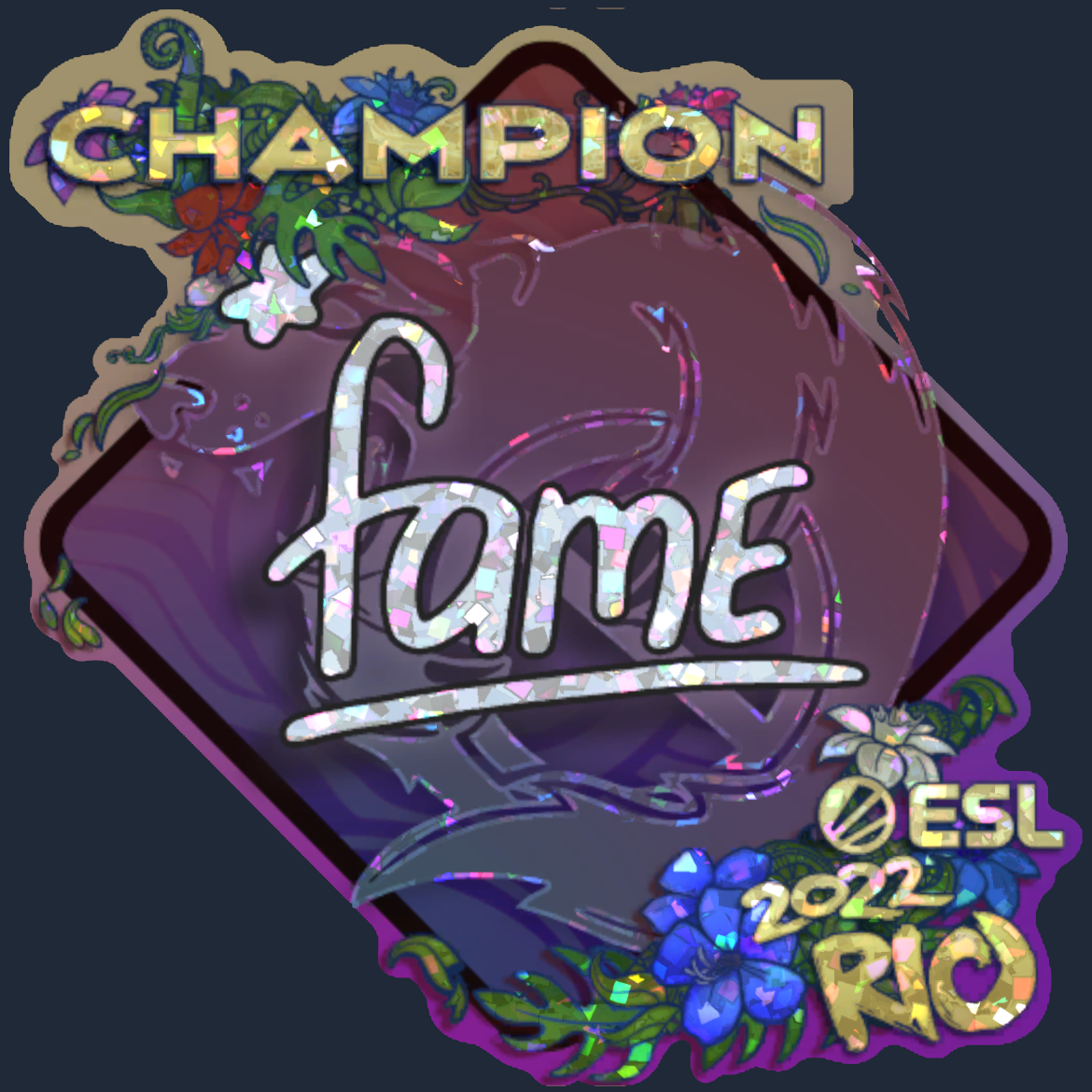 Sticker | fame (Glitter, Champion) | Rio 2022 Screenshot