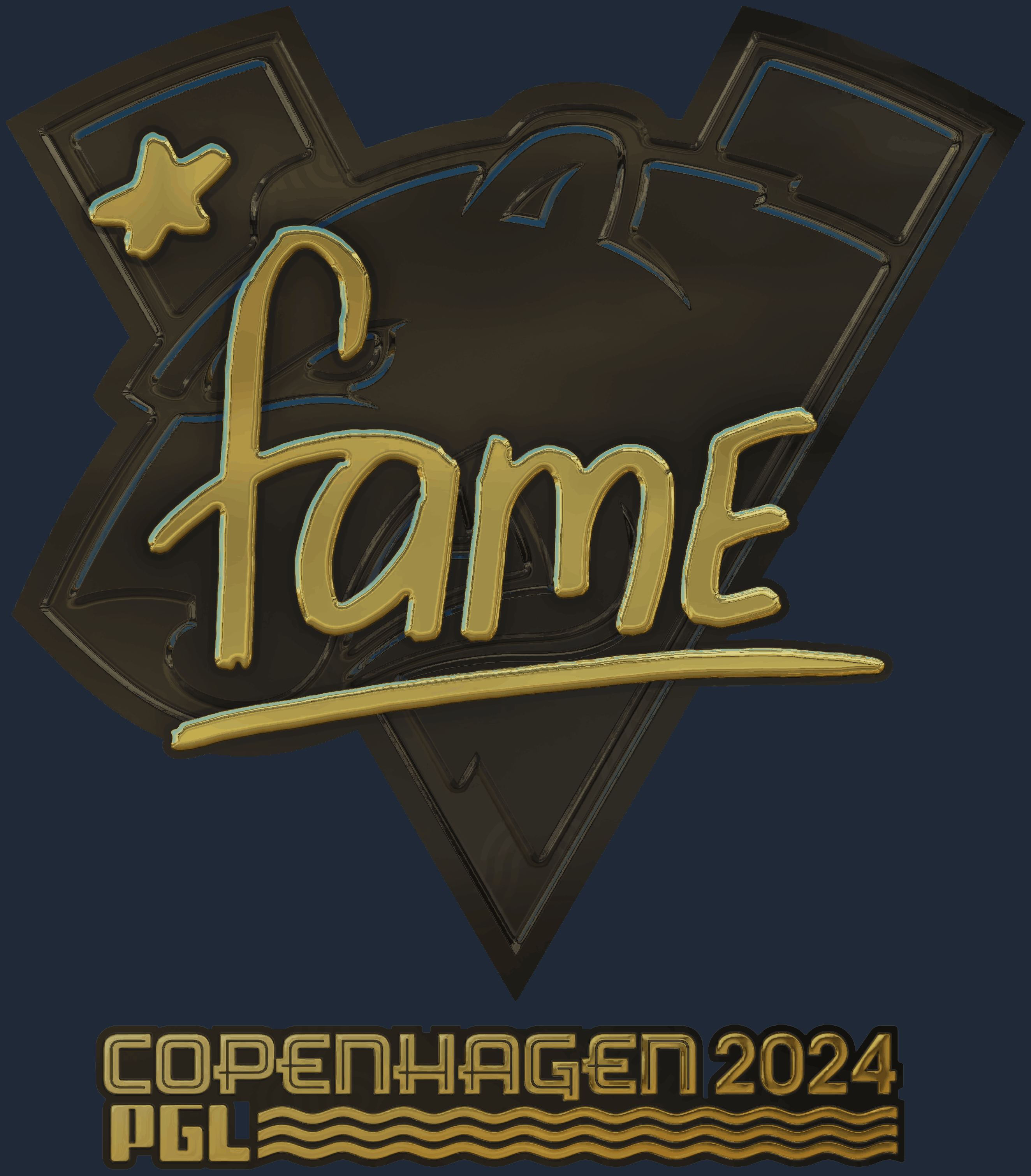 Sticker | fame (Gold) | Copenhagen 2024 Screenshot