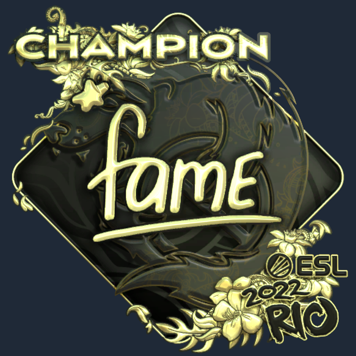 Sticker | fame (Gold, Champion) | Rio 2022 Screenshot