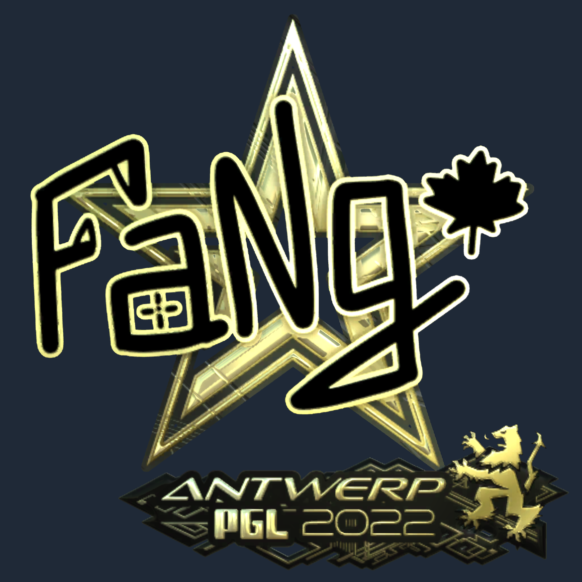 Sticker | FaNg (Gold) | Antwerp 2022 Screenshot