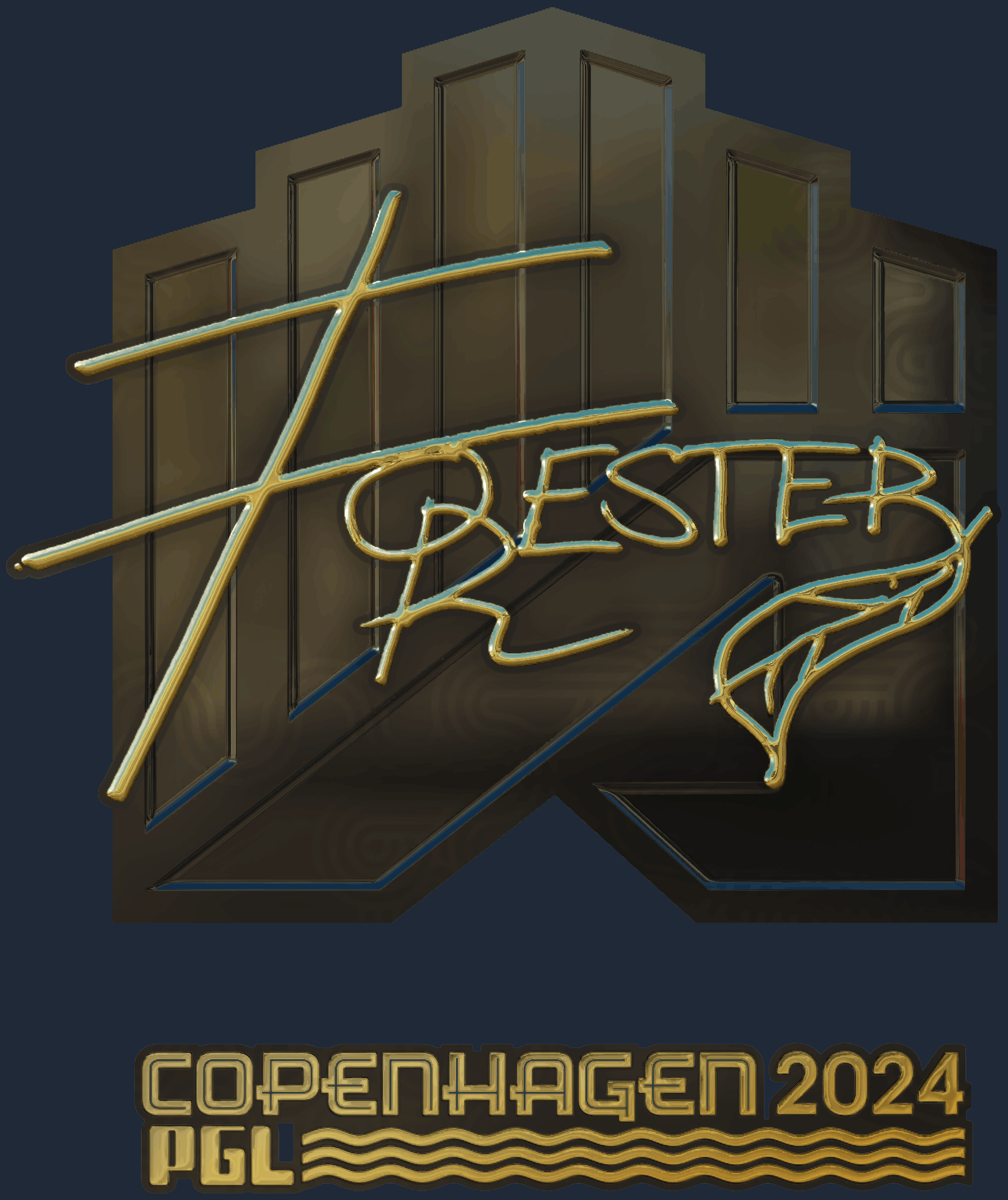 Sticker | Forester (Gold) | Copenhagen 2024 Screenshot