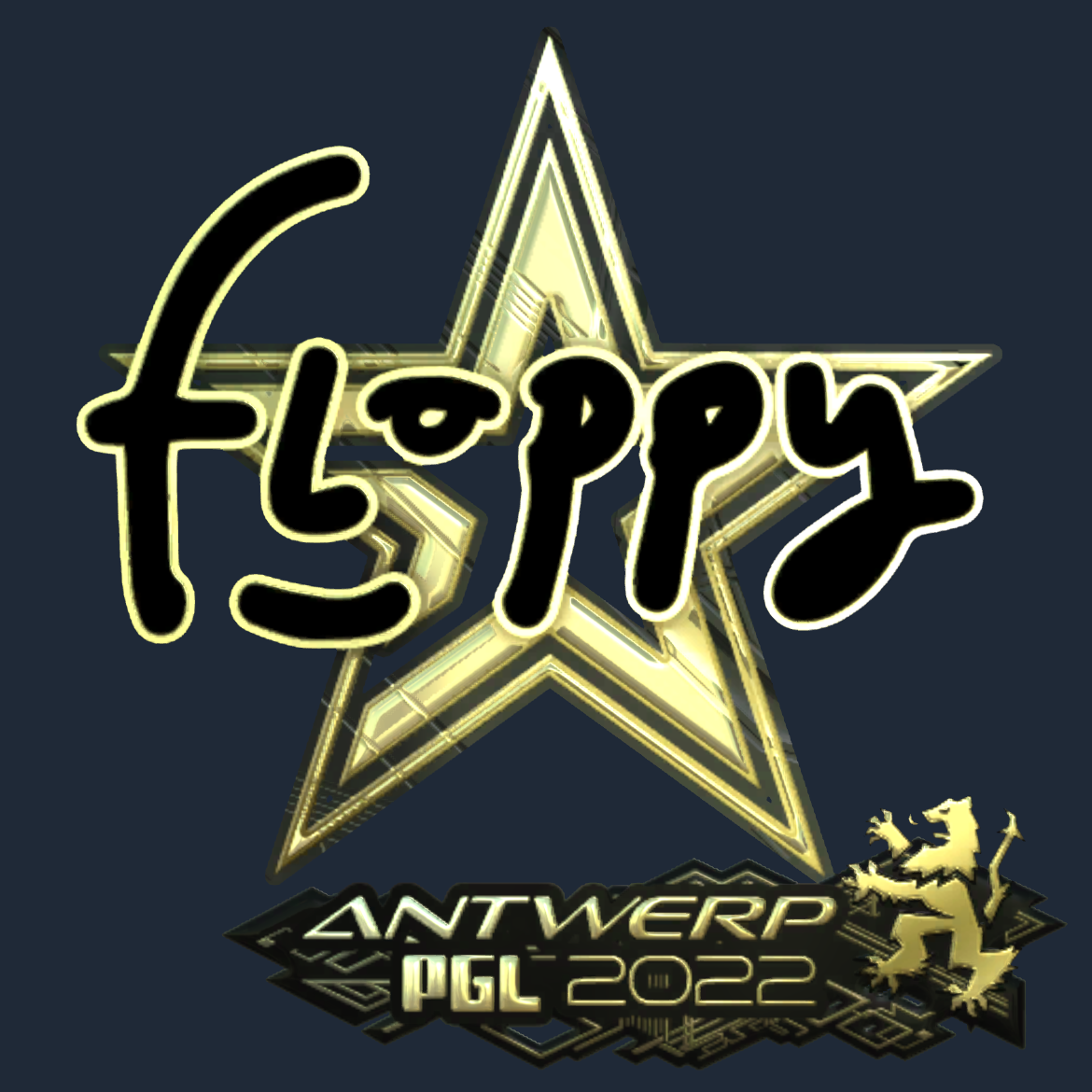 Sticker | floppy (Gold) | Antwerp 2022 Screenshot